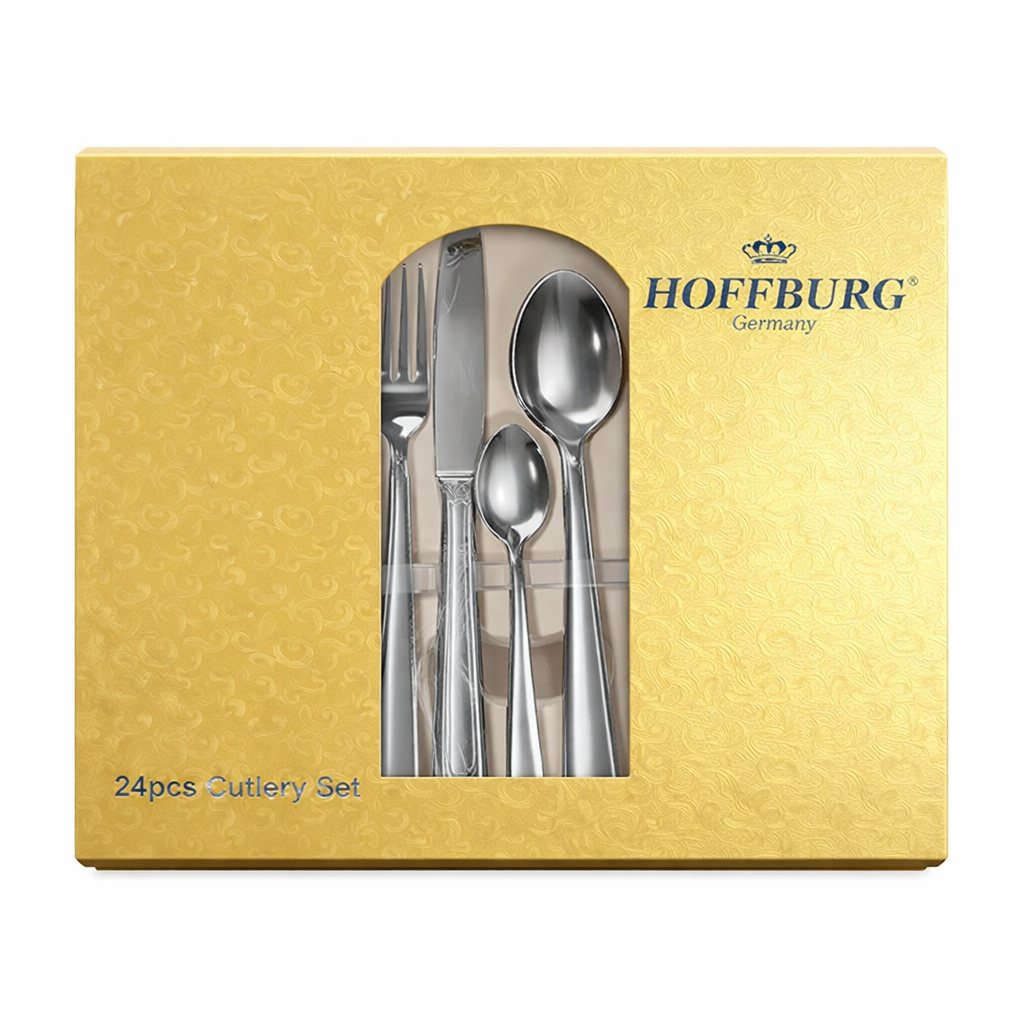 Hoffburg Set de Cubiertos de 24 Piezas Con Acabado Satinado