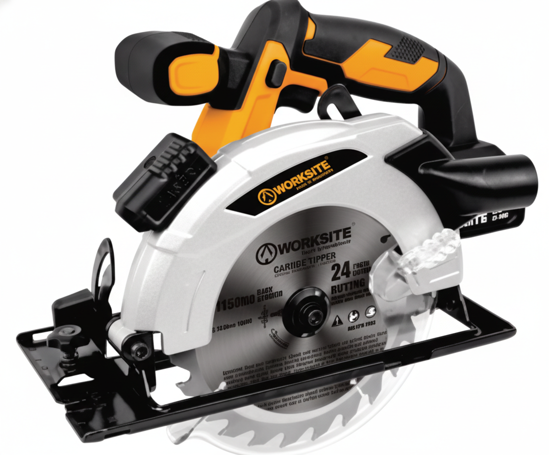 Pioneira Sierra Circular Inalambrica de 20V (Funcion Laser) Con 1 Bateria de 2,0 AH en Caja de Color