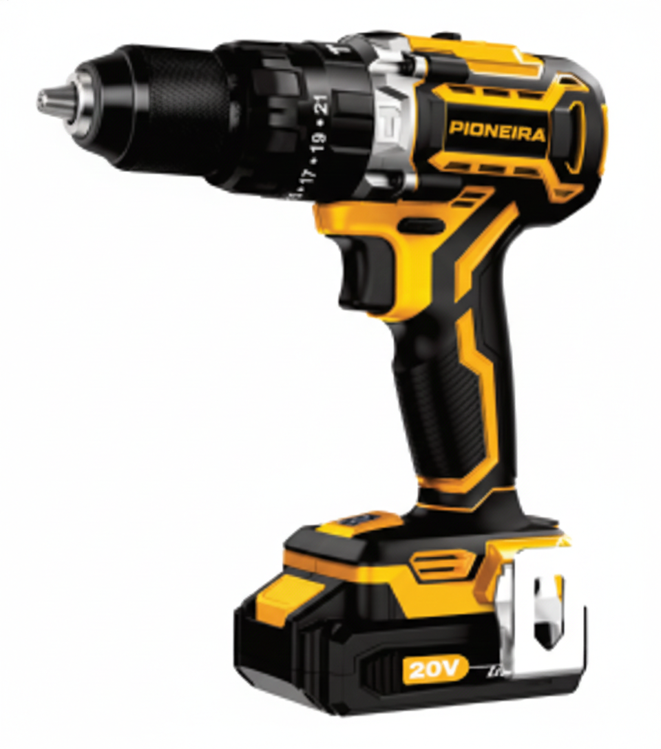 Pioneira Taladro Percutor Inalambrico Sin Escobillas de 20V y 350 NM Coon Bateria de 2AH en Caja BMC