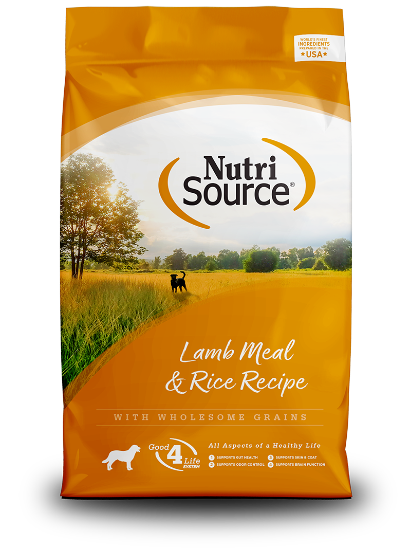 Receta de Harina de Cordero y Arroz Nutrisource Comida para Perros 12 LB