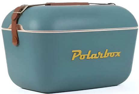 POLARBOX 20L - Azul Marino - Letra Mostaza - Asa Marron